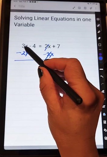 Solving Linear Equations in one Variable
