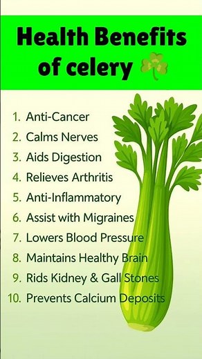 Amazing Health Benefits of Celery 🥬 | Why You Should Eat It Daily! Celery Benefits #CeleryBenefits
