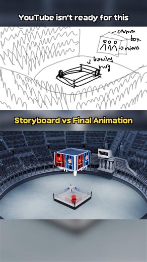 Storyboard vs Final 3D Animation #animation #blender3d #3danimation