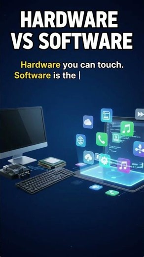 Hardware vs Software: What's the Difference? Computer Basics Explained in 8 Seconds