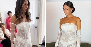 'Fearless' Bride Wears Sheer Wedding Dress To Teach Her Future Daughter A Life Lesson