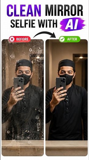 Transform Mirror Selfies with AI! 📸✨ #AIPhotos #tech #PhotoEditing