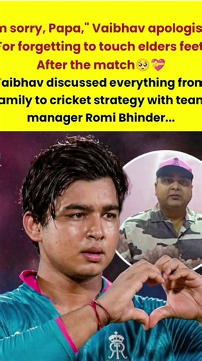 I am sorry, Papa" — Vaibhav’s Viral Moment! 🙏❤️