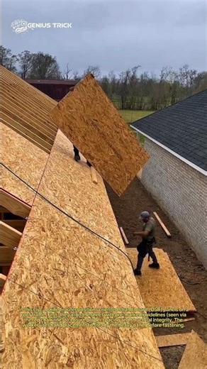 Watch How Pros Lay Roof Sheathing FAST - Game Changer for Construction Teams!