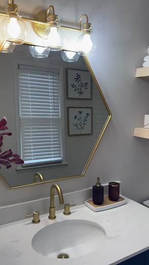 How to build you own floating shelves Materials needed for 2 shelves : 1- 1in x 3in x 8ft 1- 1in x 8in x 8ft 1- 2in x 2in x 8ft Cut list: 2- 1in x 3in x 22 inches 4- 1in x 3in x 7 1/4 inches 4- 1in x 8in x 20 1/2 inches 2- 2in x 2in x 19 1/2 inches 4- 2in x 2in x 4 inches #renovation #diy #diytiktok #bathroomrenovation #shelves #floatingshelves #woodworking #home #remodeltiktok