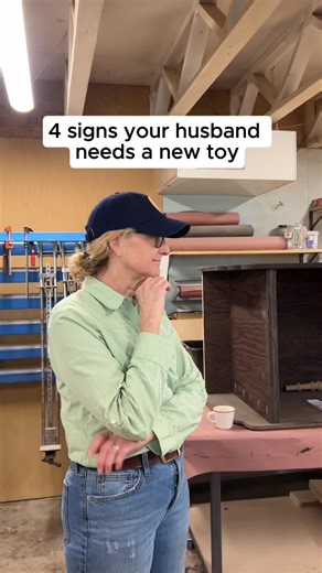 If he's out here hand-planing, hand-sanding, and struggling through the process, it’s time for an upgrade. 🚨 If he’s sweating over every board like it’s a full-time job... or his “quick project” turns into an entire weekend ordeal... Give your woodworker the tool he deserves. Who else needs to conveniently show this to their spouse? 👀 #Woodmaster #Woodworkers #DIYWoodworking #WoodshopLife #HappyWifeHappyLife #BuiltToLast #HandmadeFurniture #MadeInUSA