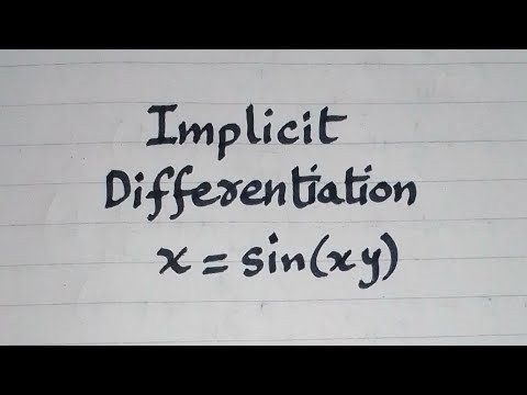 Implicit Differentiation of x=sin(xy)