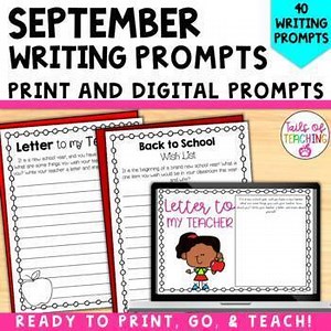 September writing prompts Back to school writing prompts Fall writing prompts