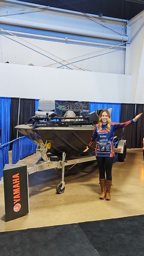 A preview of my new rig, the SeaArk Boats Flex 21! 😄 #fishing #SeaArkBoats #SeaArk #fishingboat Howell's Marine, Yamaha Motor Canada Ltd., Garmin Fish & Hunt, Power-Pole Total Boat Control | Ashley Rae - shelovestofish.com