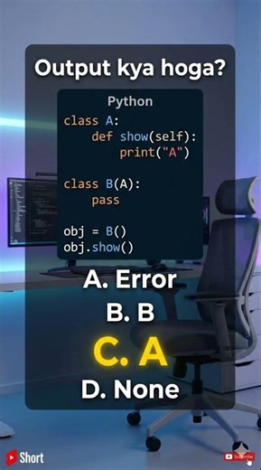 Can You Solve This Python Inheritance Riddle? 🐍 #Shorts