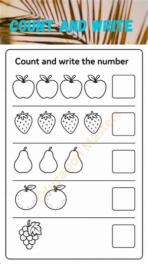 Count and write Math Worksheet #shorts