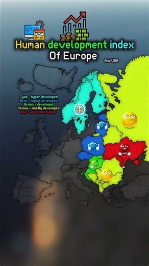 Human development index within Europe and the USA #mapping #geography #european