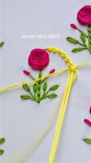 superb hand embroidery easy elegant border !! Design border so easily #embroidery #youtubeshorts
