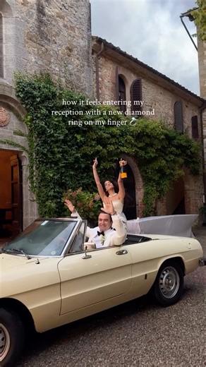 BTS Bride | Behind The Scenes Wedding Content Creators on Instagram: "That post-ceremony feeling, entering into your reception is truly unmatched! 🤍💍 @_rangana Venue | @montaltointoscana BTS Content Creator | Ashley for @thebtsbride Photography | @juliakaptelova_photography Florals | @magnolia.fioriwedding Hair + Makeup | @belaya_lyudmila Bride’s Dress | @pajtimraci Groom’s Suit | @ralphlauren #weddingcontentcreator #weddingideas #italyweddingphotographer #socalweddingphotographer"