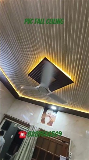 pvc fall ceiling & wall panelling #interiordesign #youtubeshorts #ceiling #interior #wallpanel