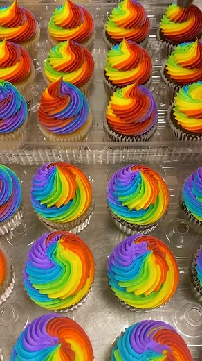 Colorful Rainbow Cupcakes for Your Next Event!