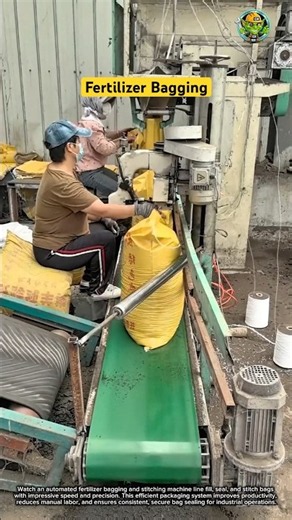 Industrial Fertilizer Bagging and Stitching Machine Process