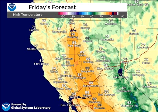 Cool temperatures today will be followed by warmer weather later this week. To view your local forecast, please visit weather.gov and enter your city or zip code! | US National Weather Service Sacramento California