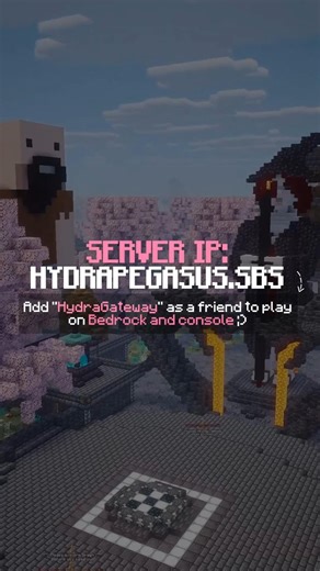 Become the best Minecraft player in the HydraPegasus server! #bedrock #minecraft #server