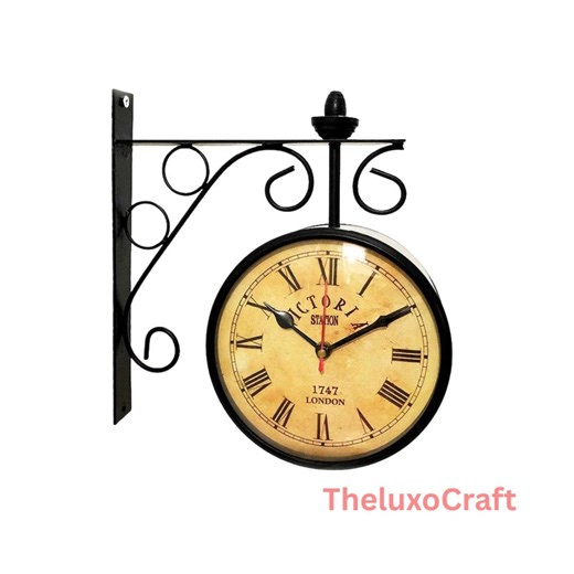 Victorian Double-sided Wall Clock | Antique London Station Decor - Etsy UK