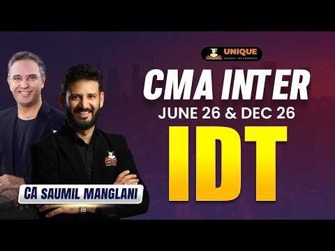 Indirect Tax - L 1 | CMA Inter Group 1 | June 2026 & Dec 2026 | CA Saumil Manglani