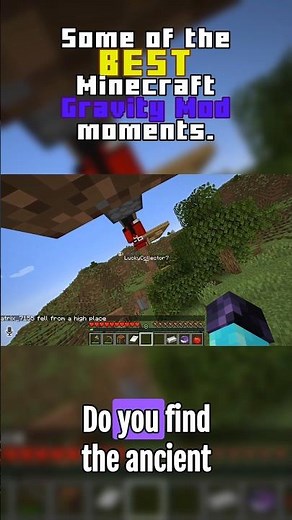 Best Gravity Mod Moments in Minecraft #minecraft #minecraftshorts #minecraftmemes #minecraftsurvival