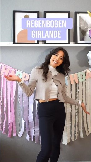 Birthday decoration rainbow garland