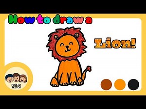 Learn How To Draw A Lion! 🦁✏️ Fun easy drawing tutorial for kids ~