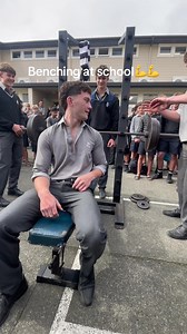 Bench comp at school 🏆@graysonsj #benchpress #gym #viral #fyp #nz | Bench