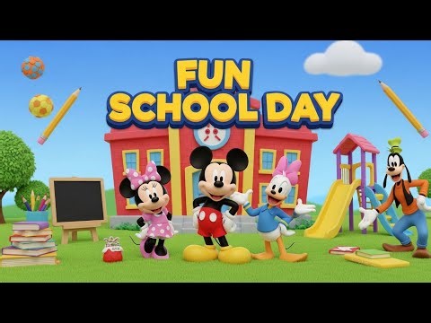Mickey Mouse & Friends Fun School Adventure 🏫 | 3D Cartoon Learning & Playtime for Kids