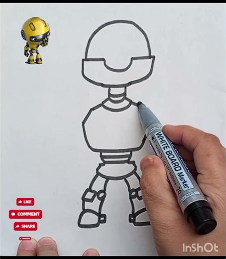 How to draw easy robot drawing/#easy #robot #drawing #viralshorts /Haa-Meem 4science