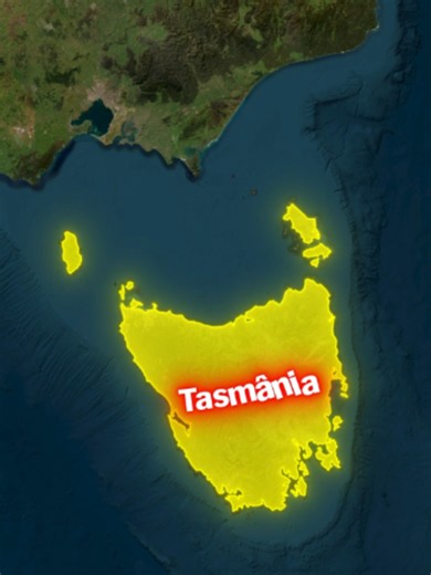 Por que uma ilha tão grande ao sul da Austrália tem tão pouca gente? #mapas #australia #geografia #tasmania