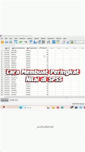 How to Easily Rank Exam Scores in SPSS | Complete SPSS Tutorial #short #spss