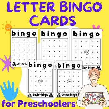 Alphabet-Letter Bingo Cards for Preschoolers - back to school