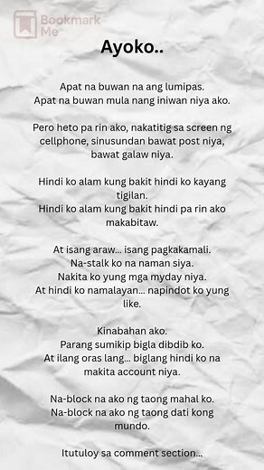 “Hindi lahat ng break up may kasalanan. Minsan, nauubos lang talaga yung pagmamahal ng isa. Ang tanong… paano ka babangon kapag ikaw yung naiwan na nagmamahal pa?” 💔 #BookMarkMe #TrueStory #BreakUpStory #MovingOn #LoveAndLoss #Relatable | Bookmark Me