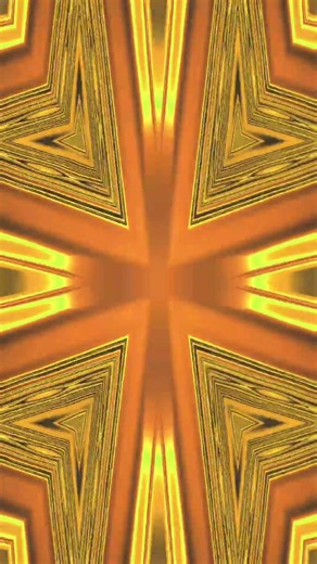 Orange Geometric Drift | Mirrored Fractal Visuals Meditation Sounds | ArtSpin 313