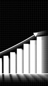 Black and white graph grow - 4K vertical video