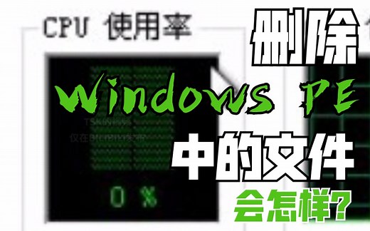 【TSK】删除Windows PE中的文件会怎样？
