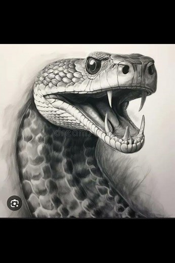 snake 🐍 hyper realistic drawing stunning charcoal sketch #sketching #art #charcoalsketch