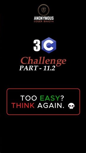 This C Code Looks Easy… Until You See This Line 💀 | 3C Challenge Part 11.2 | #shorts #coding #C/C++