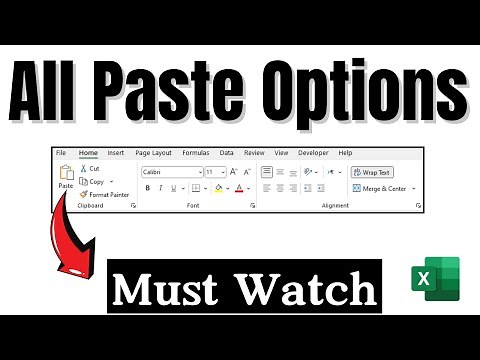 All Paste options in Microsoft Excel - Excel Formatting