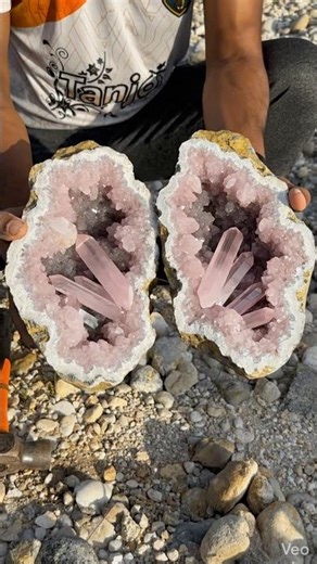 Unbelievable Pink Crystal Geode Discovery! Hidden Beauty Inside 💎