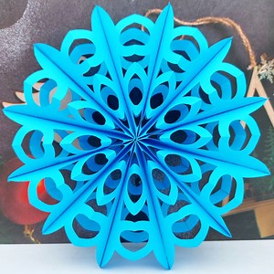 How to Make 3D Paper Snowflake For Christmas Decorations🎄Paper Cutting Design❄️Easy Paper Crafts