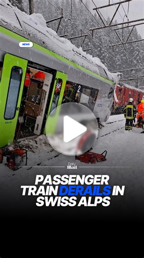 An avalanche caused a Swiss passenger train to derail, leaving multiple people injured. Nearly 30 people were onboard the BLS train as it derailed near Goppenstein. Local police said five people were injured, one of whom had to be transported to a nearby hospital. The other four were treated at the scene. Blick reported that the train's driver was among the injured. #swissalps #trains #derailment | Daily Mail Video