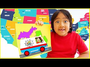 Learn about USA states map and Capitals for Kids with Ryan!!! - Videos For Kids