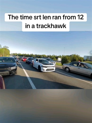 Srt len got up out of there hella quick😅 #srtlen #jeeptrackhawk #jeepsrt #carmeetup #license