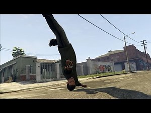 GTA 5 LAMAR DOES PARKOUR, PARKOUR STUNTS AND FUNNY MOMENTS #9