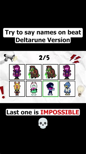Try to say names on beat (Deltarune Version) #deltarune