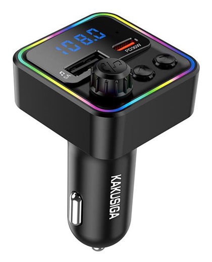 Kakusiga FM Transmitter Car KSC-1982 with Bluetooth Type-C USB KSC-1982