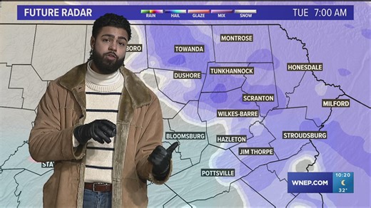 10PM Update: Tuesday snow potential for Pennsylvania